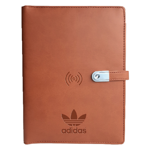 LEATHER WIRELESS DIARY WITH POWER BANK (WITH USB) 5000 MAH